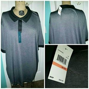 NWT PERRY ELLIS 3X XXXL S/S POLO DRESS SHIRT
